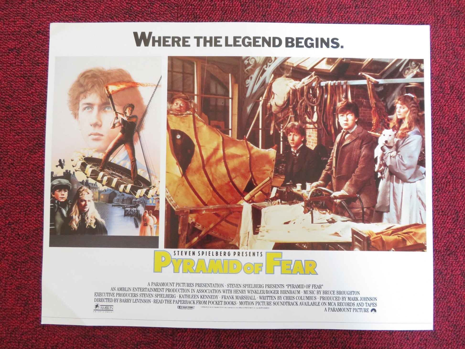 PYRAMID OF FEAR/ YOUNG SHERLOCK HOLMES US LOBBY CARD FULL SET NICHOLAS ROWE 1985 Rendezvous Cinema Movie posters