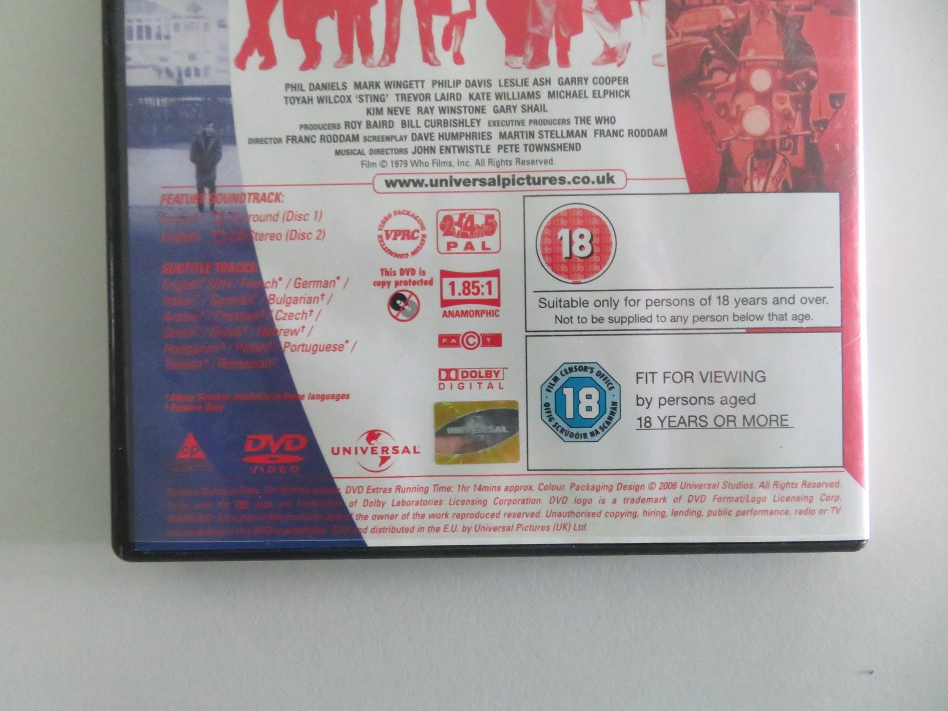 QUADROPHENIA - 2 DISC SPECIAL EDITION (DVD) PHIL DANIELS 1979 REGION 2,4,5 Movie posters