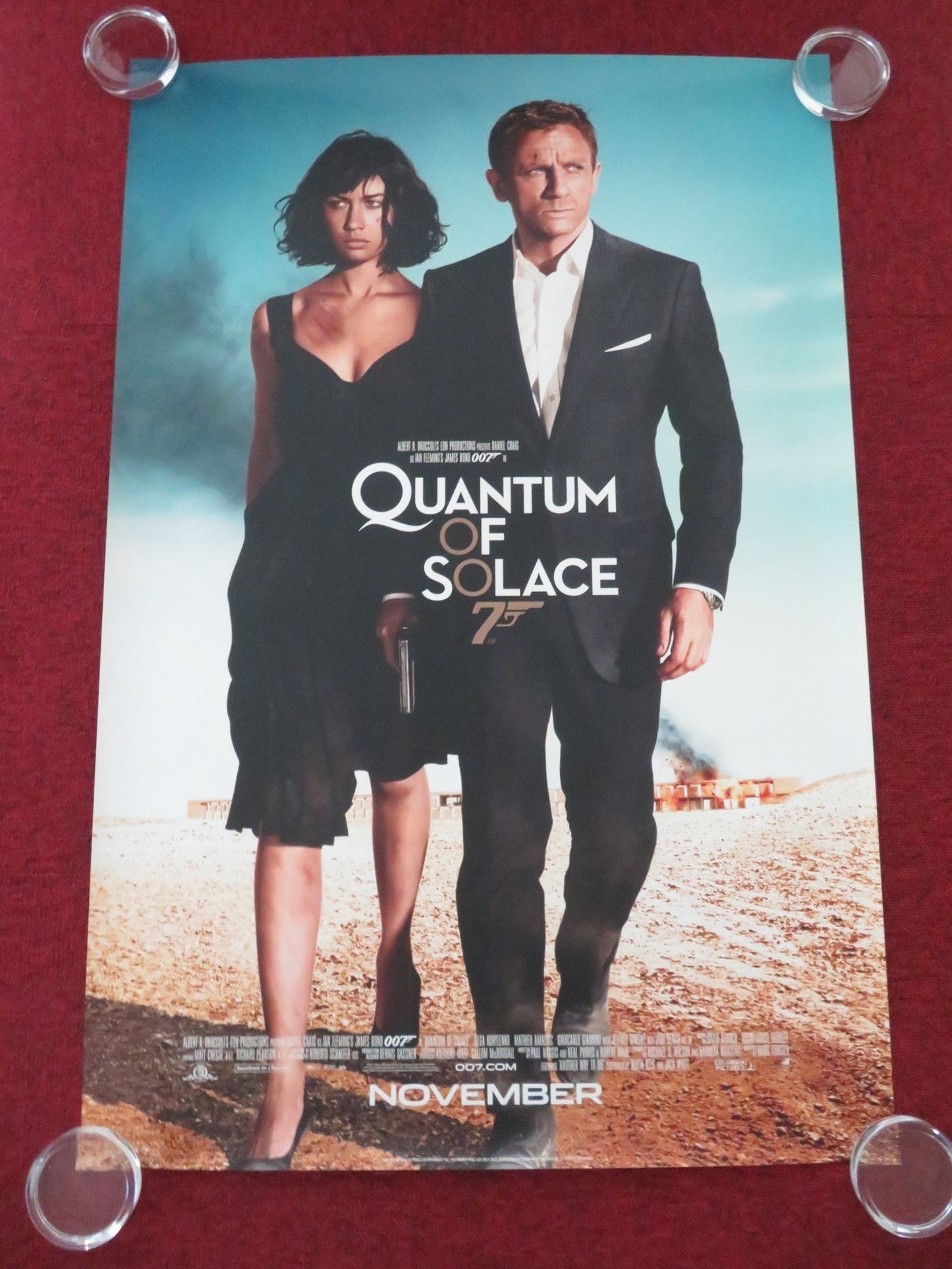 QUANTUM OF SOLACE US ONE SHEET ROLLED POSTER 007 JAMES BOND DANIEL CRAIG 2008 Movie posters