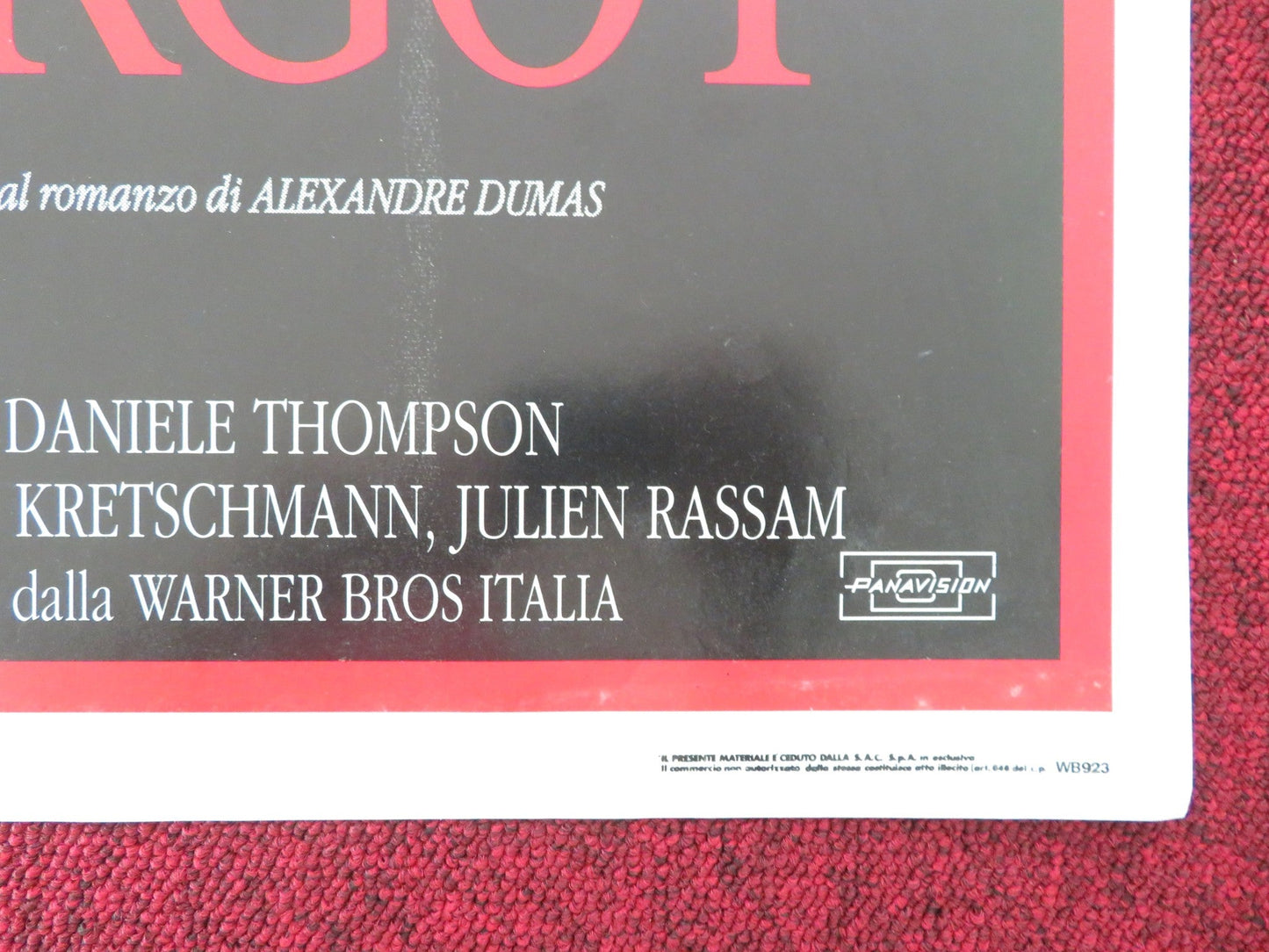 QUEEN MARGOT ITALIAN FOGLIO POSTER ISABELLE ADJANI DANIEL AUTEUIL 1994 Movie posters