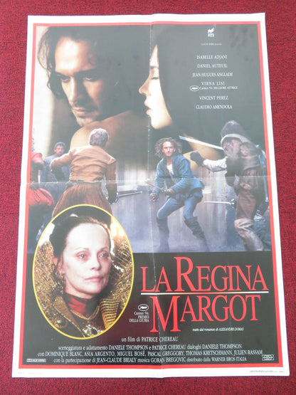 QUEEN MARGOT ITALIAN FOGLIO POSTER ISABELLE ADJANI DANIEL AUTEUIL 1994 Movie posters