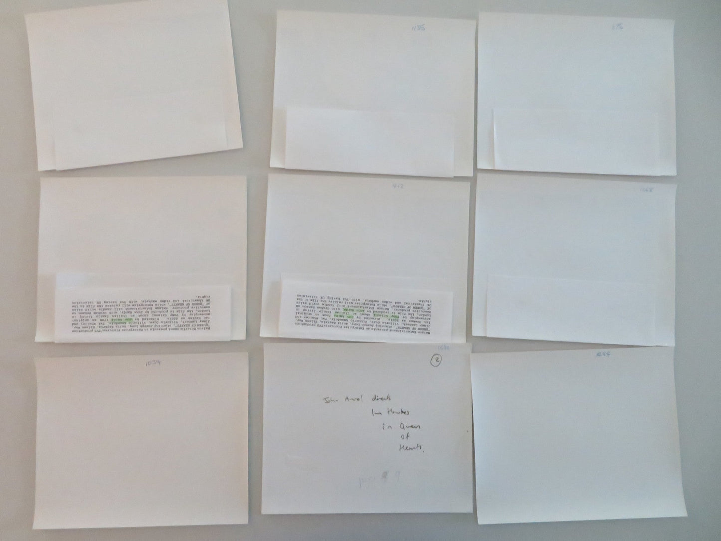 QUEEN OF HEARTS - A MOVIE STILL PHOTO LOT OF 9 VITTORIO DUSE JOSEPH LONG 1989 Movie posters