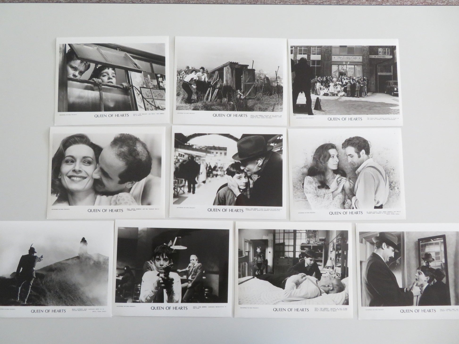 QUEEN OF HEARTS - B MOVIE STILL PHOTO LOT OF 10 VITTORIO DUSE JOSEPH LONG 1989 Movie posters