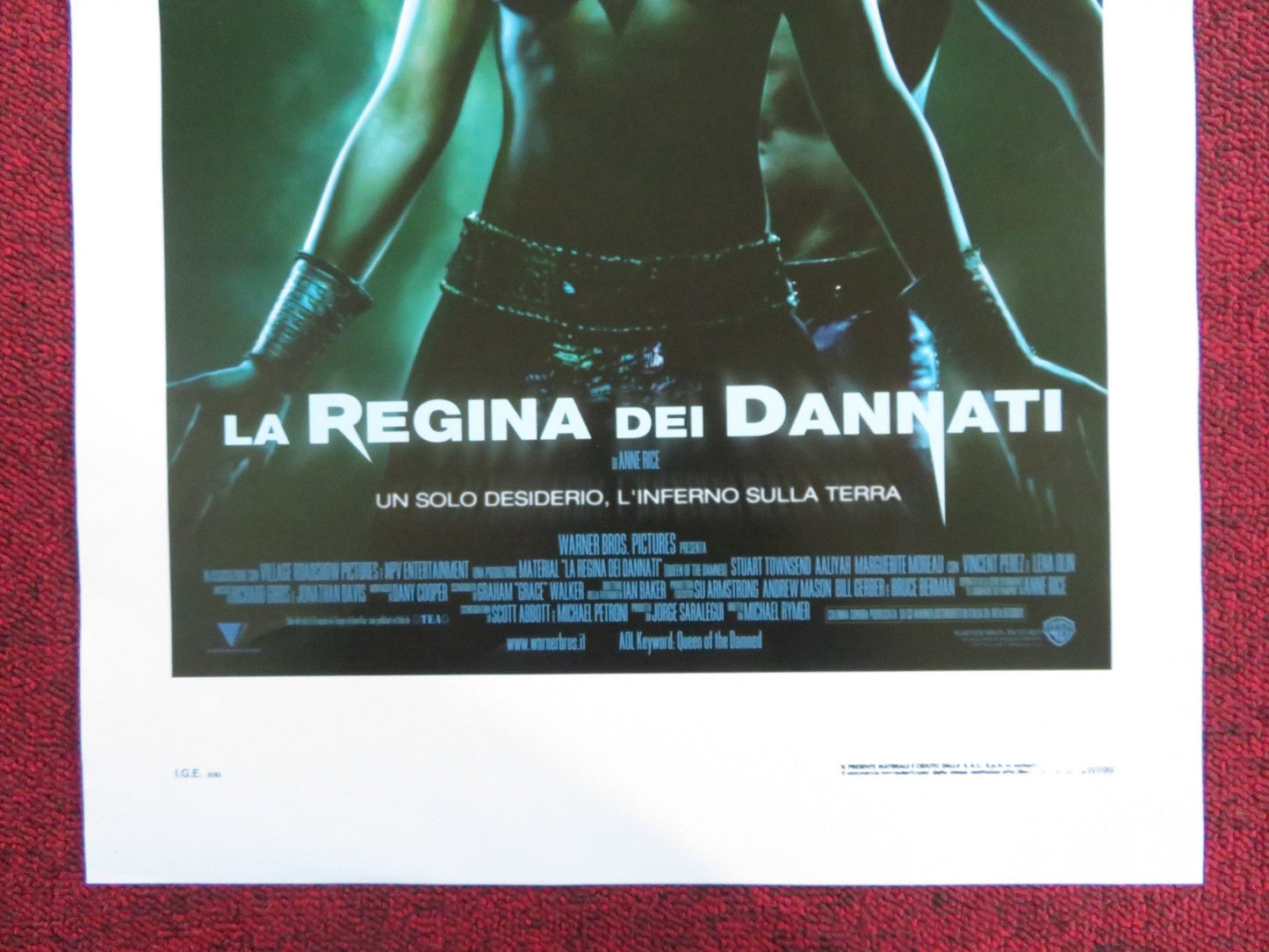 QUEEN OF THE DAMNED ITALIAN LOCANDINA POSTER AALIYAH STUART TOWNSEND 2002 Rendezvous Cinema Movie posters