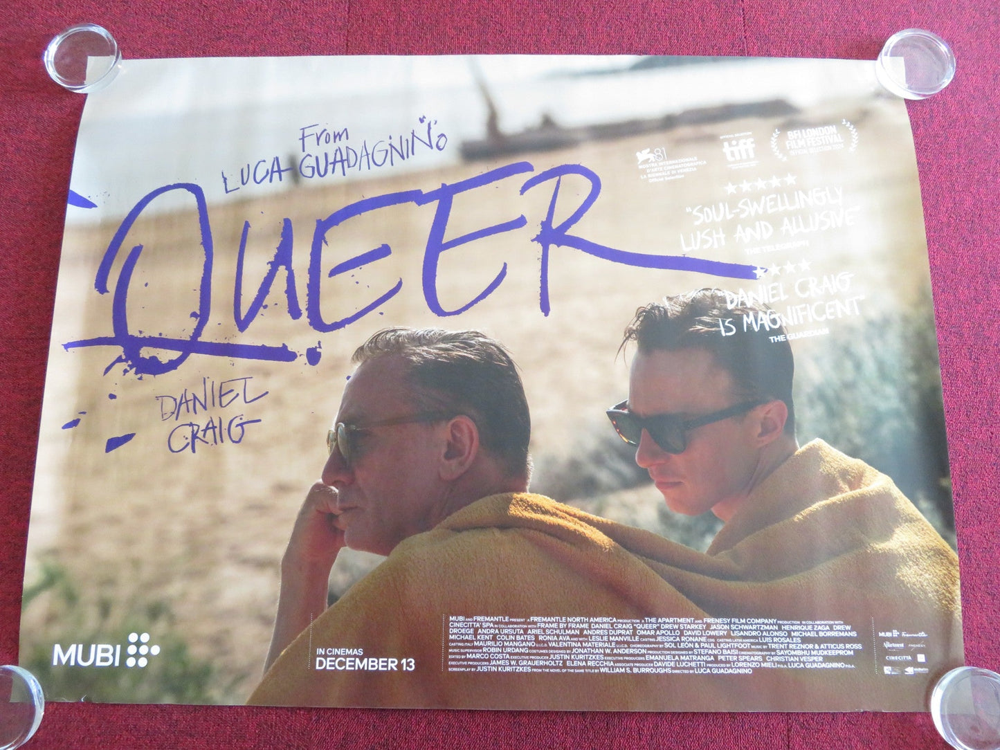 QUEER UK QUAD ROLLED POSTER DANIEL CRAIG DAAN DE WIT 2024 Rendezvous Cinema Movie posters