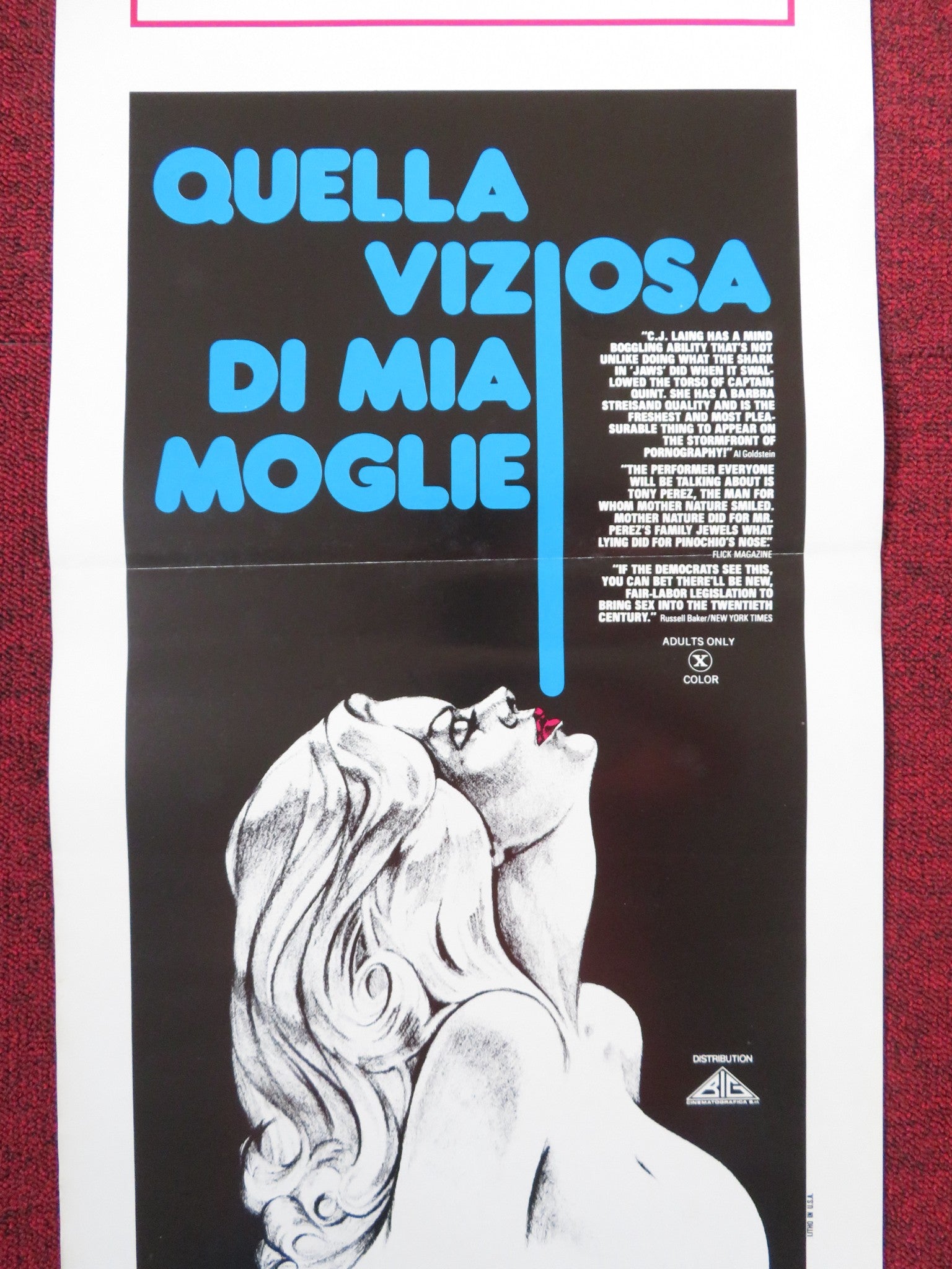 QUELLA VIZIOSA DI MIA MOGLIE ITALIAN LOCANDINA POSTER C. J. LAING T. PEREZ 1975 Rendezvous Cinema Movie posters
