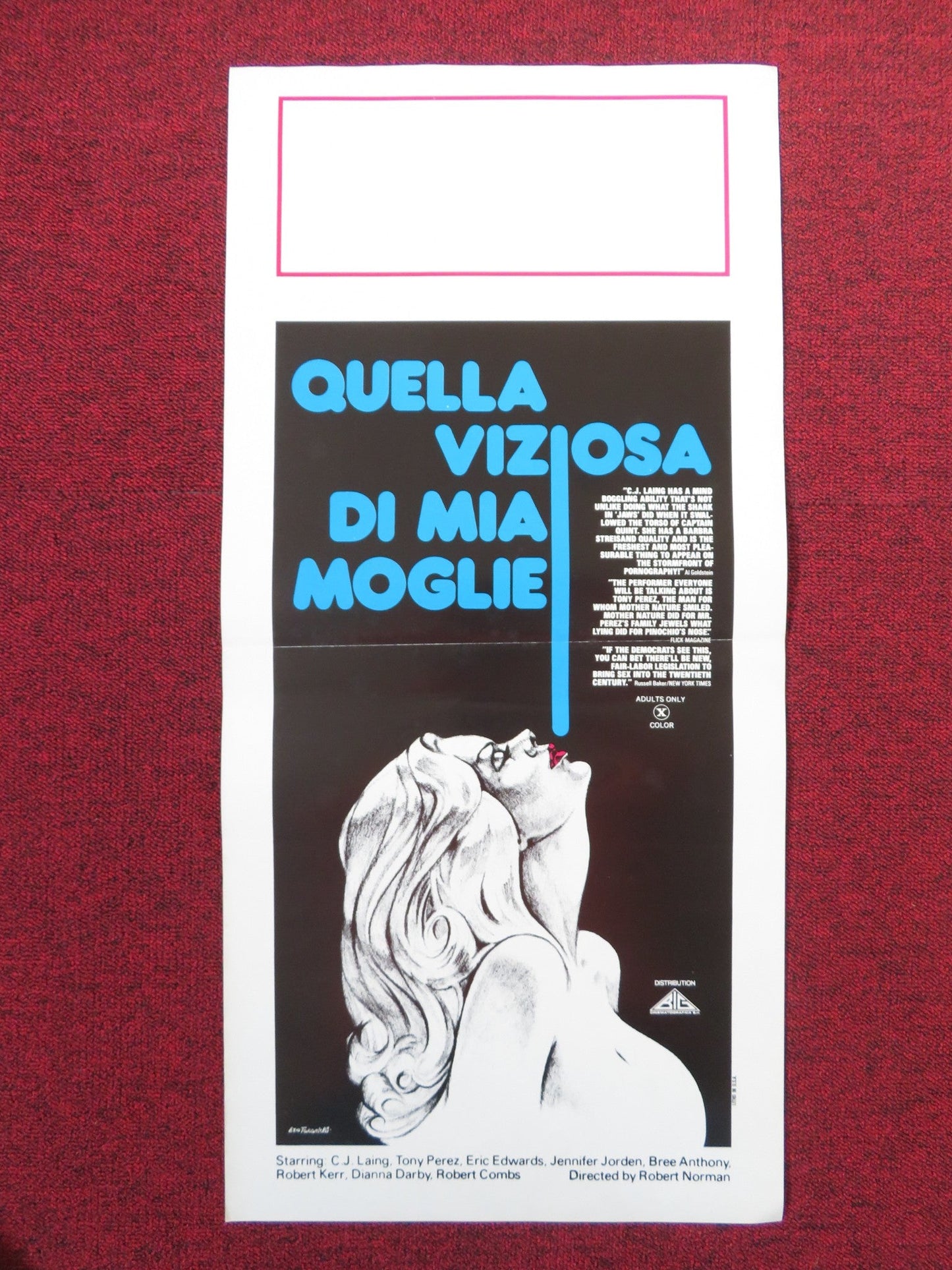 QUELLA VIZIOSA DI MIA MOGLIE ITALIAN LOCANDINA POSTER C. J. LAING T. PEREZ 1975 Rendezvous Cinema Movie posters