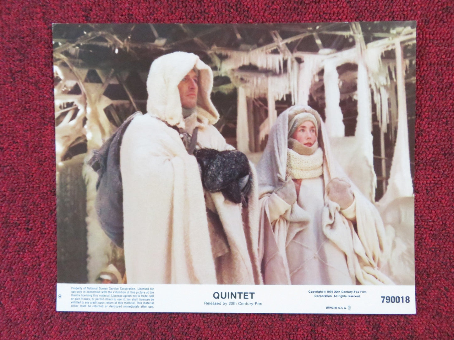 QUINTET - 8 LOBBY CARD PAUL NEWMAN VITTORIO GASSMAN 1979 Rendezvous Cinema Movie posters