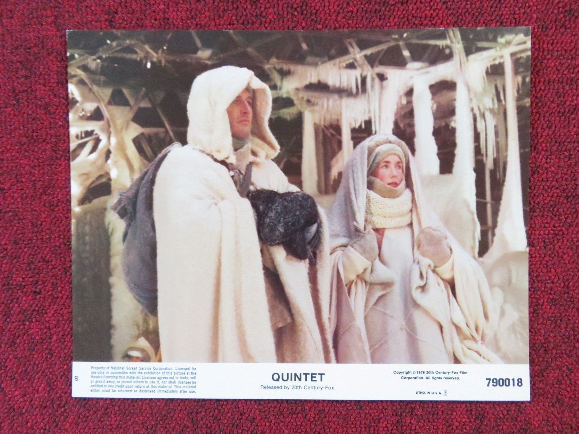 QUINTET - 8 LOBBY CARD PAUL NEWMAN VITTORIO GASSMAN 1979 Rendezvous Cinema Movie posters
