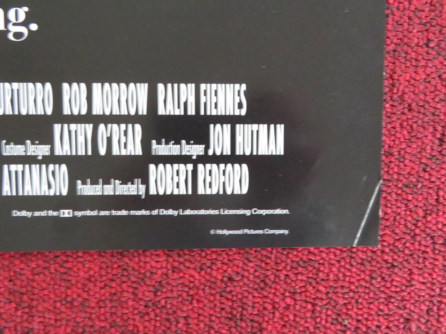 QUIZ SHOW VHS VIDEO POSTER JOHN TURTURRO RALPH FIENNES 1994 Rendezvous Cinema Movie posters