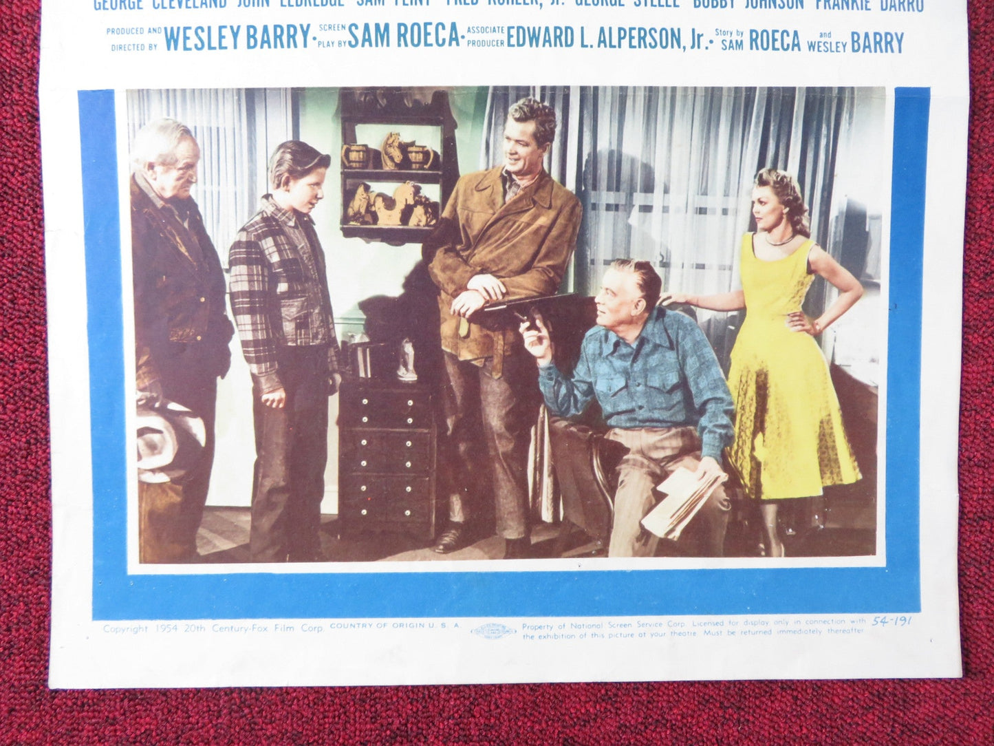 RACING BLOOD US INSERT POSTER BILL WILLIAMS JEAN PORTER 1954 Rendezvous Cinema Movie posters