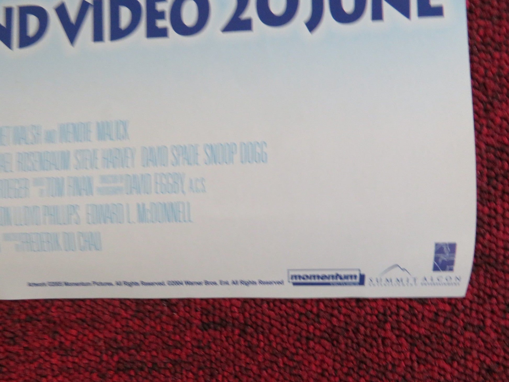 RACING STRIPES DVD & VHS VIDEO POSTER SNOOP DOGG DUSTIN HOFFMAN 2005 Rendezvous Cinema Movie posters