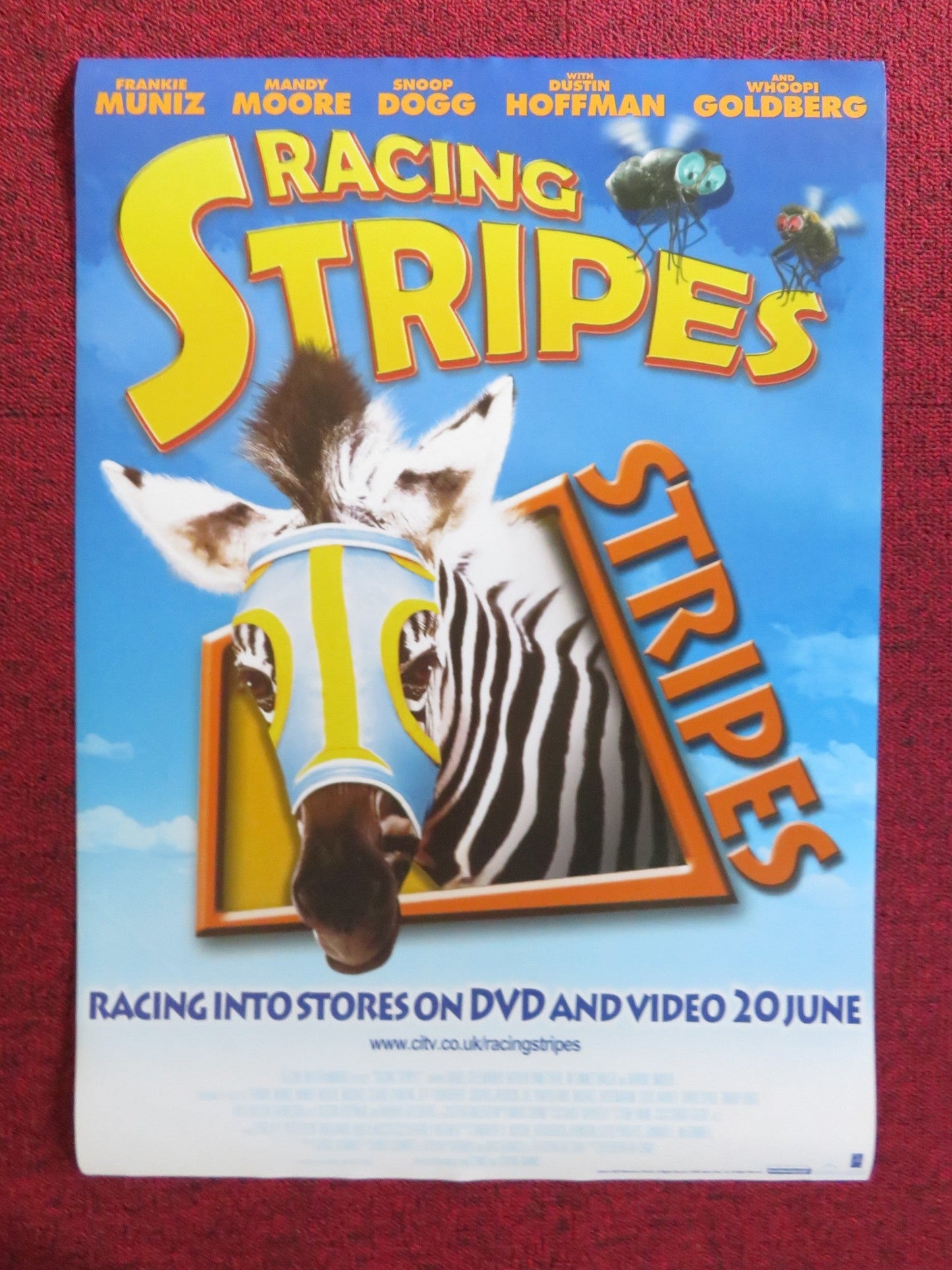 RACING STRIPES DVD & VHS VIDEO POSTER SNOOP DOGG DUSTIN HOFFMAN 2005 Rendezvous Cinema Movie posters