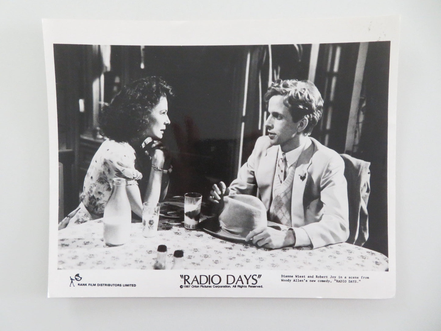 RADIO DAYS MOVIE STILL PHOTO DIANNE WIEST ROBERT JOY 1987 Movie posters