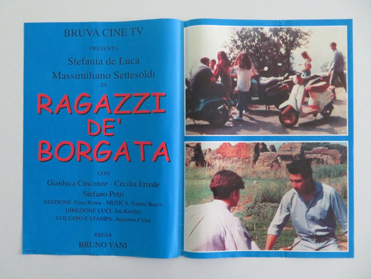 Ragazzi de' borgata Italian Fotobusta Poster Stefania De Luca 1998 Movie posters