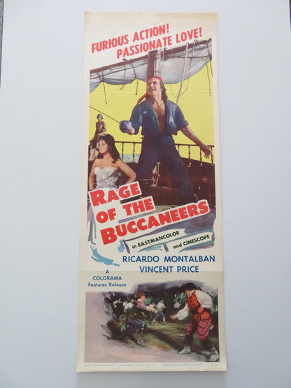 RAGE OF THE BUCCANEERS US INSERT POSTER RICARDO MONTALBAN VINCENT PRICE 1963 Rendezvous Cinema Movie posters