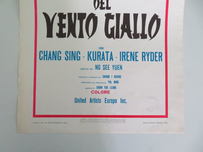 RAGE OF WIND ITALIAN LOCANDINA POSTER SING CHEN KURATA 1973 Movie posters
