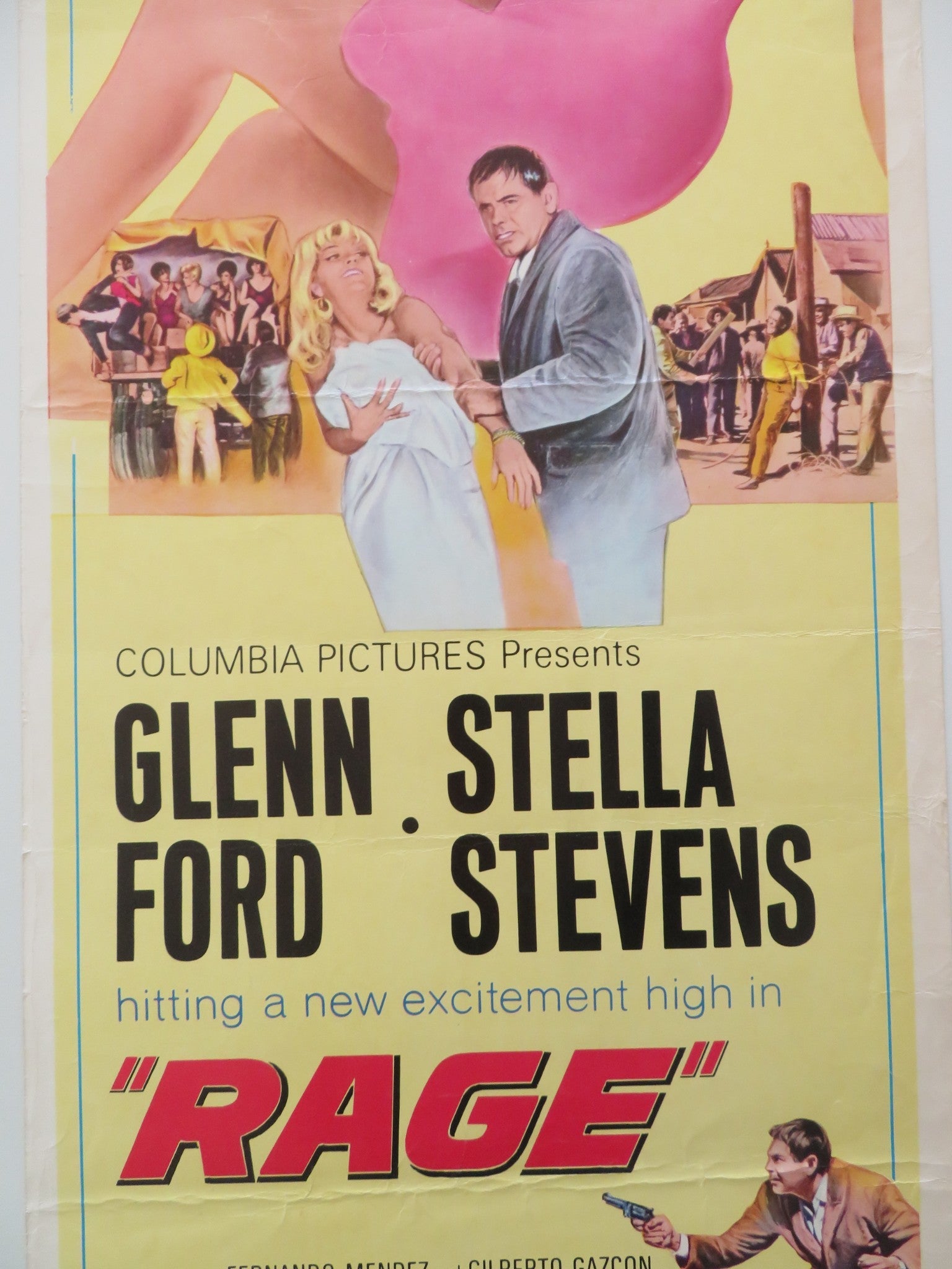 RAGE US INSERT POSTER GLENN FORD STELLA STEVENS 1966 Rendezvous Cinema Movie posters