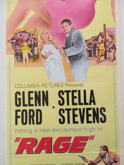 RAGE US INSERT POSTER GLENN FORD STELLA STEVENS 1966 Rendezvous Cinema Movie posters