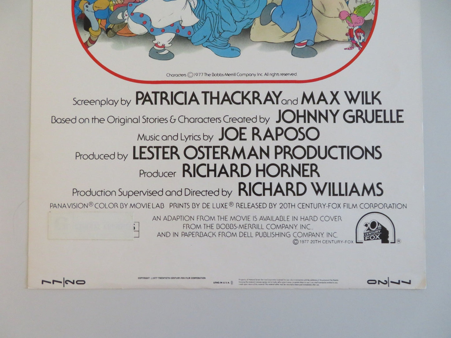 RAGGEDY ANN & ANDY: A MUSICAL ADVENTURE US INSERT POSTER DIDI CONN M. BAKER 1977 Rendezvous Cinema Movie posters