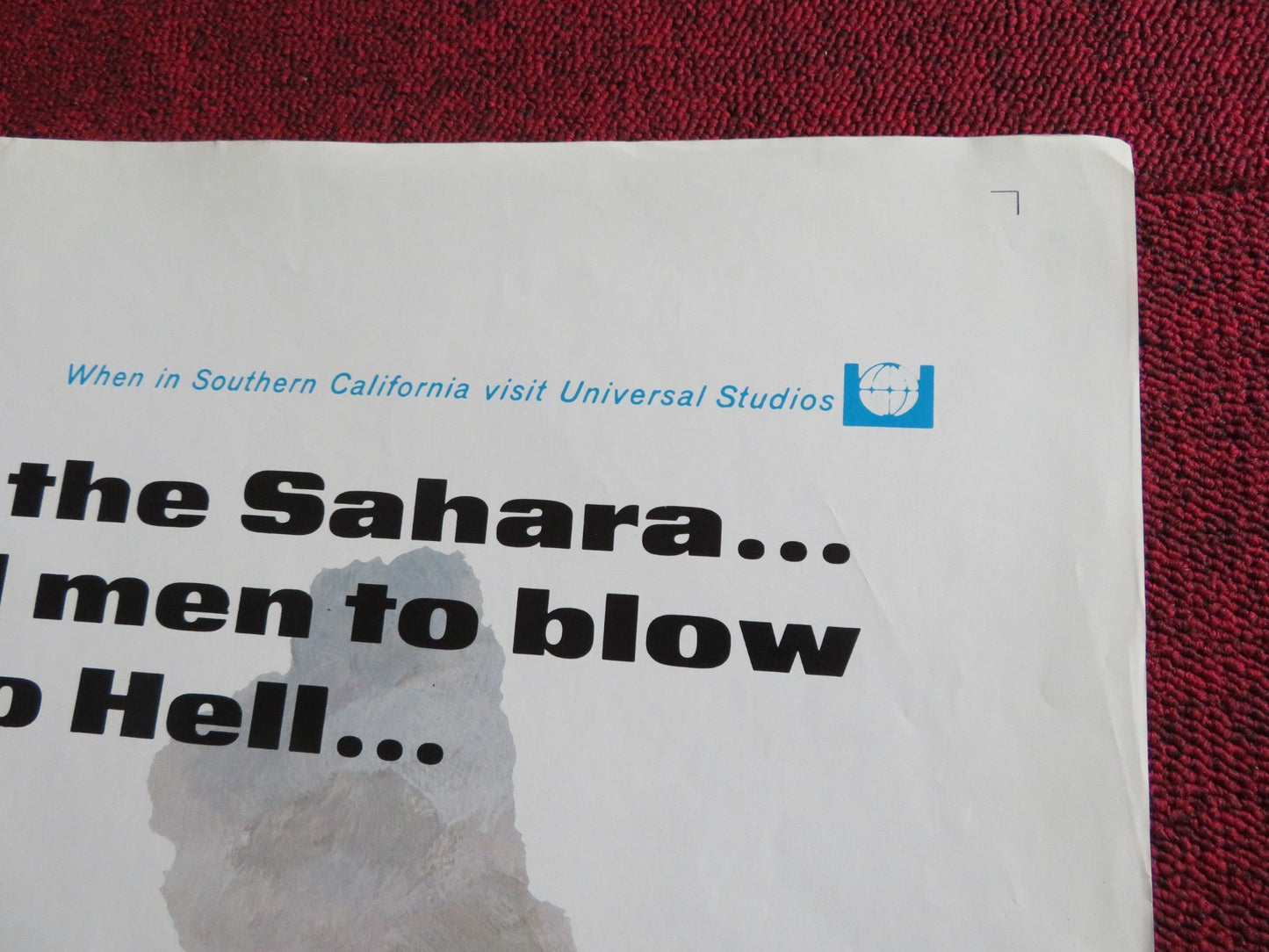 RAID ON ROMMEL FOLDED US ONE SHEET POSTER RICHARD BURTON JOHN COLICOS 1971 Rendezvous Cinema Movie posters