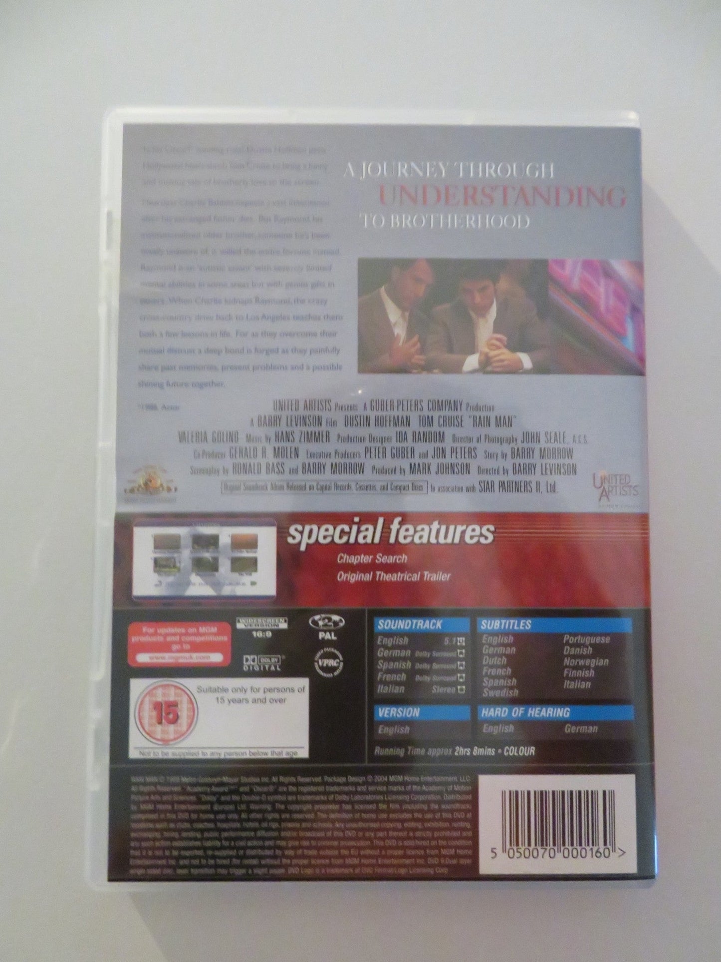 RAIN MAN - B (DVD) TOM CRUISE DUSTIN HOFFMAN 1988 REGION 2 Movie posters