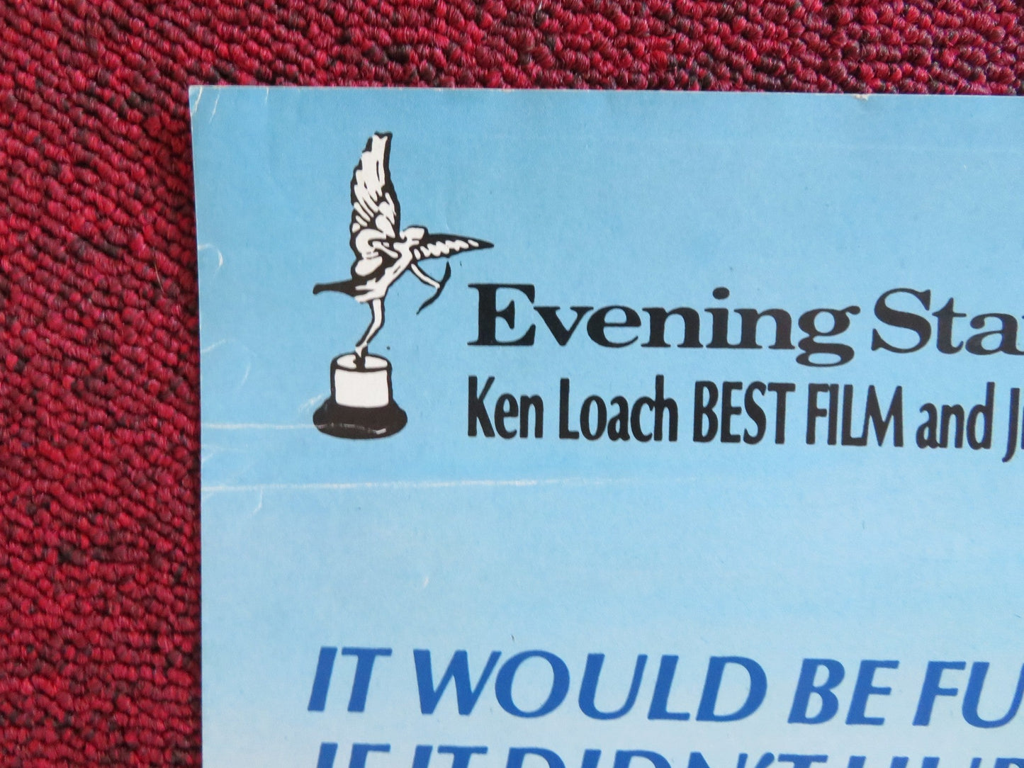 RAINING STONES VHS VIDEO POSTER KEN LOACH BRUCE JONES RICKY TOMLINSON 1993 Rendezvous Cinema Movie posters