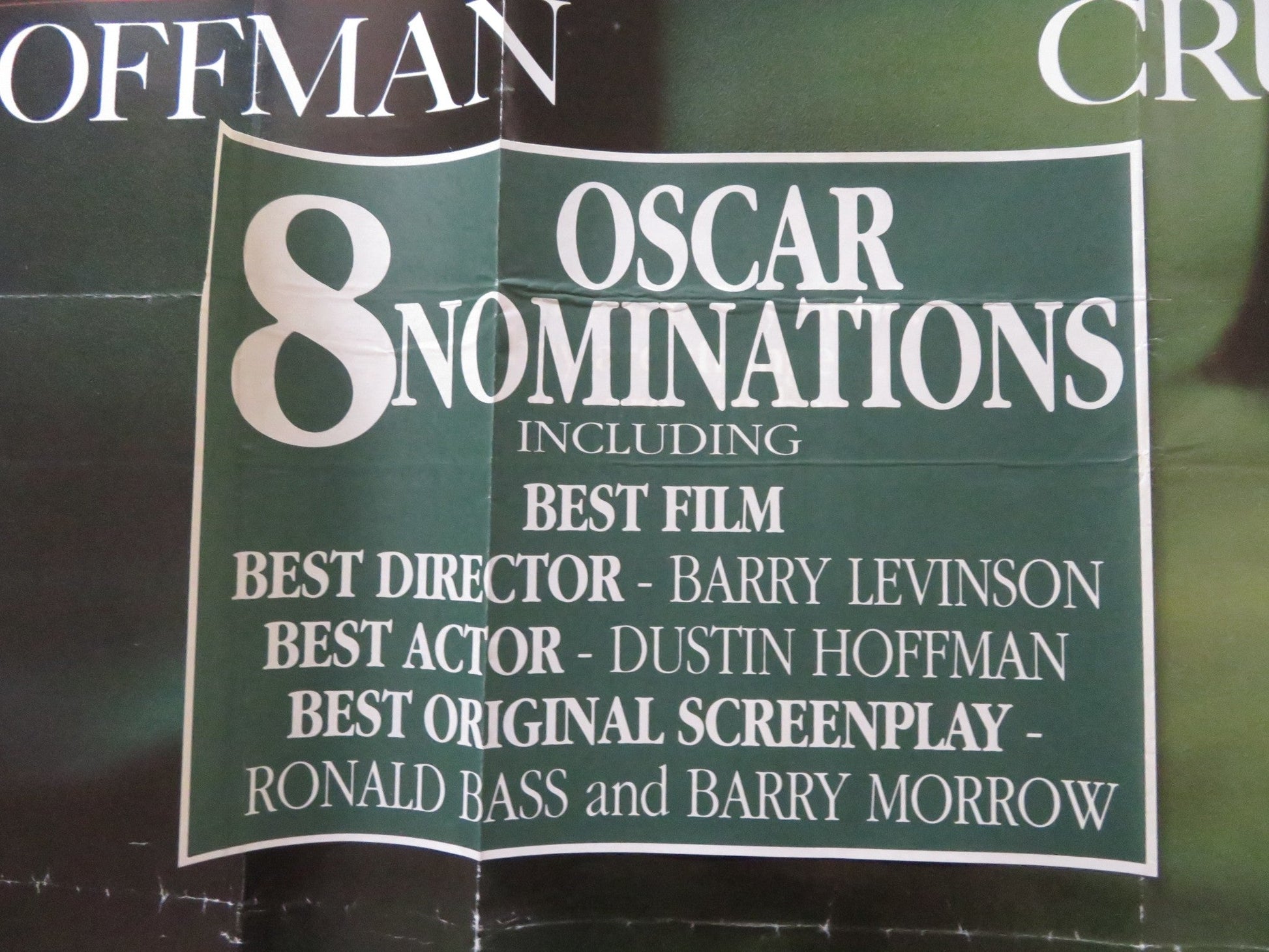 RAINMAN UK QUAD ROLLED POSTER TOM CRUISE DUSTIN HOFFMAN 1988 Rendezvous Cinema Movie posters