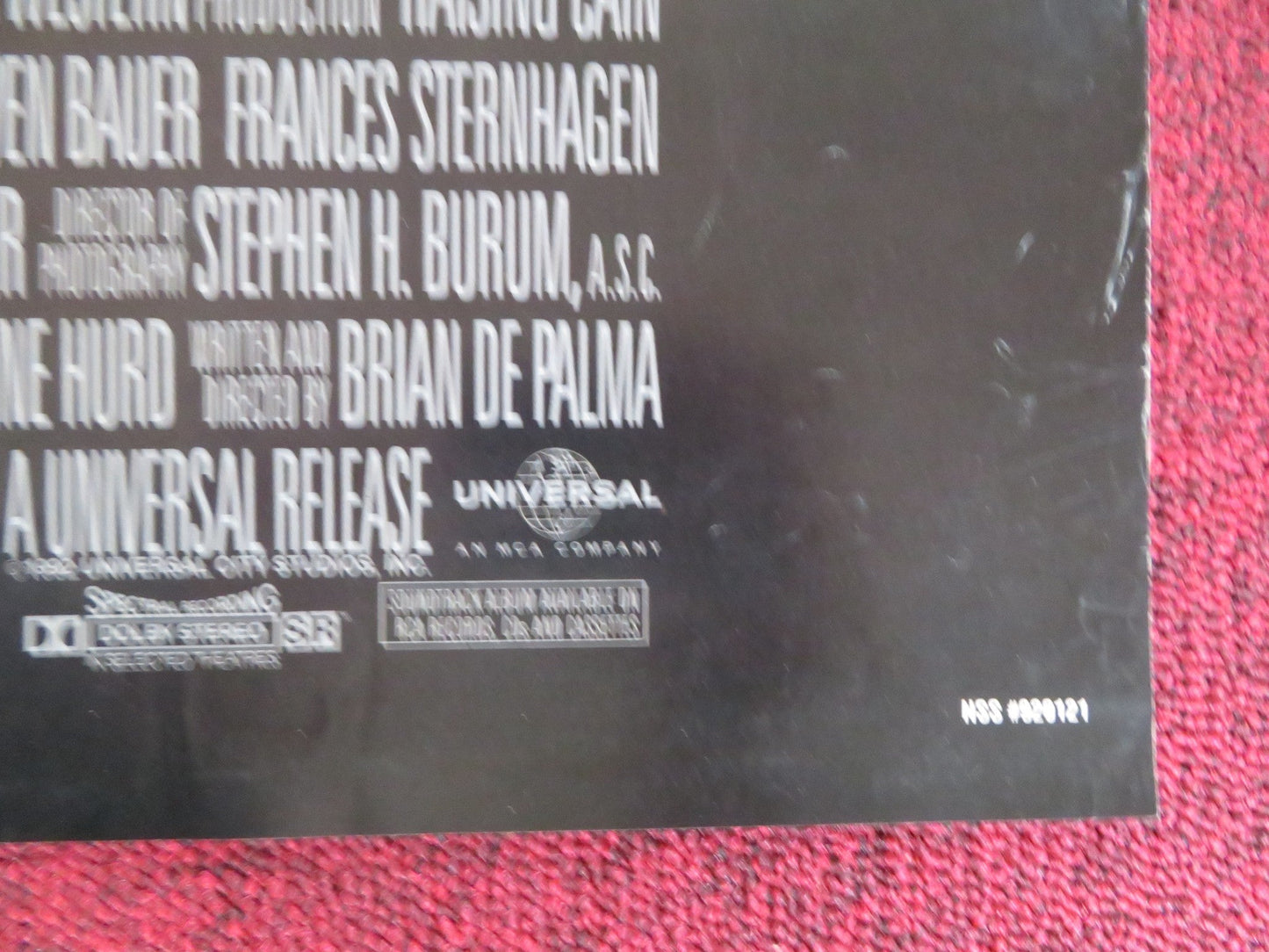 RAISING CAIN FOLDED US ONE SHEET POSTER JOHN LITHGOW LOLITA DAVIDOVICH 1992 Rendezvous Cinema Movie posters