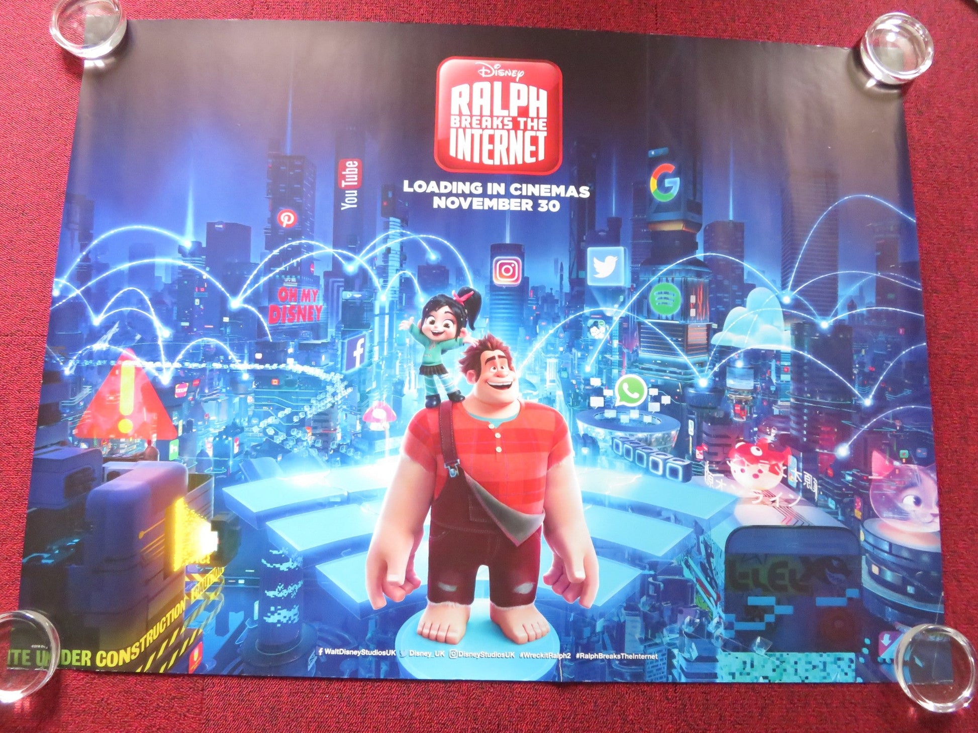 RALPH BREAKS THE INTERNET UK QUAD ROLLED POSTER JOHN C. REILLY S. SILVERMAN 2018 Rendezvous Cinema Movie posters