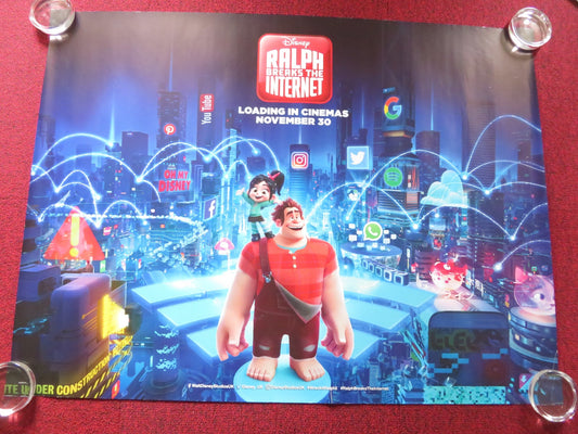 RALPH BREAKS THE INTERNET UK QUAD ROLLED POSTER JOHN C. REILLY S. SILVERMAN 2018 Rendezvous Cinema Movie posters