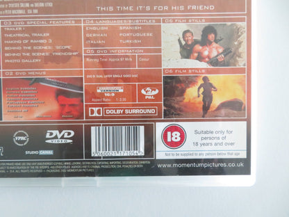 RAMBO III (DVD) SYLVESTER STALLONE RICHARD CRENNA 1988 REGION 2 Movie posters