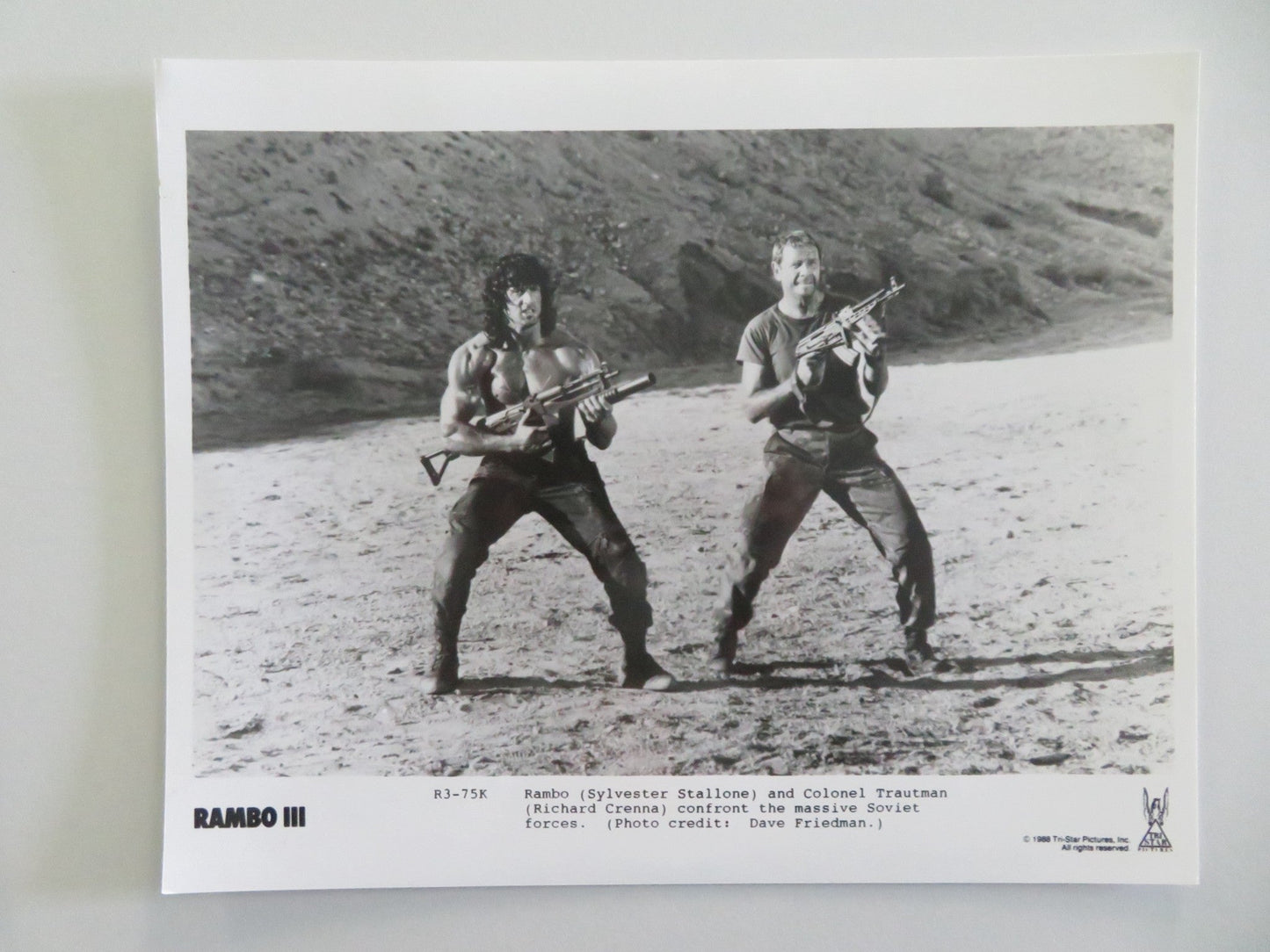 RAMBO III MOVIE STILL PHOTO LOT OF 6 SYLVESTER STALLONE RICHARD CRENNA 1988 Movie posters