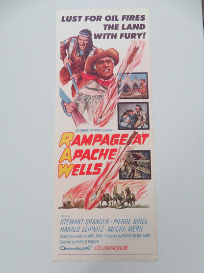 Rampage at Apache Wells US Insert Poster Stewart Granger Pierre Brice 1966 Movie posters