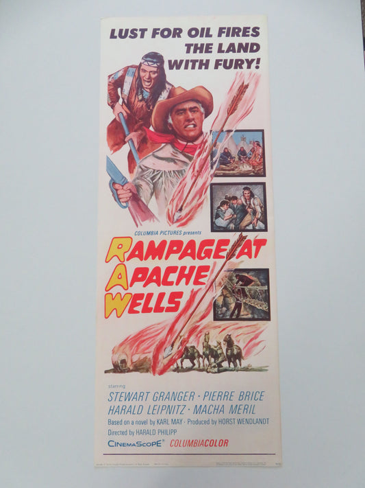 Rampage at Apache Wells US Insert Poster Stewart Granger Pierre Brice 1966 Movie posters