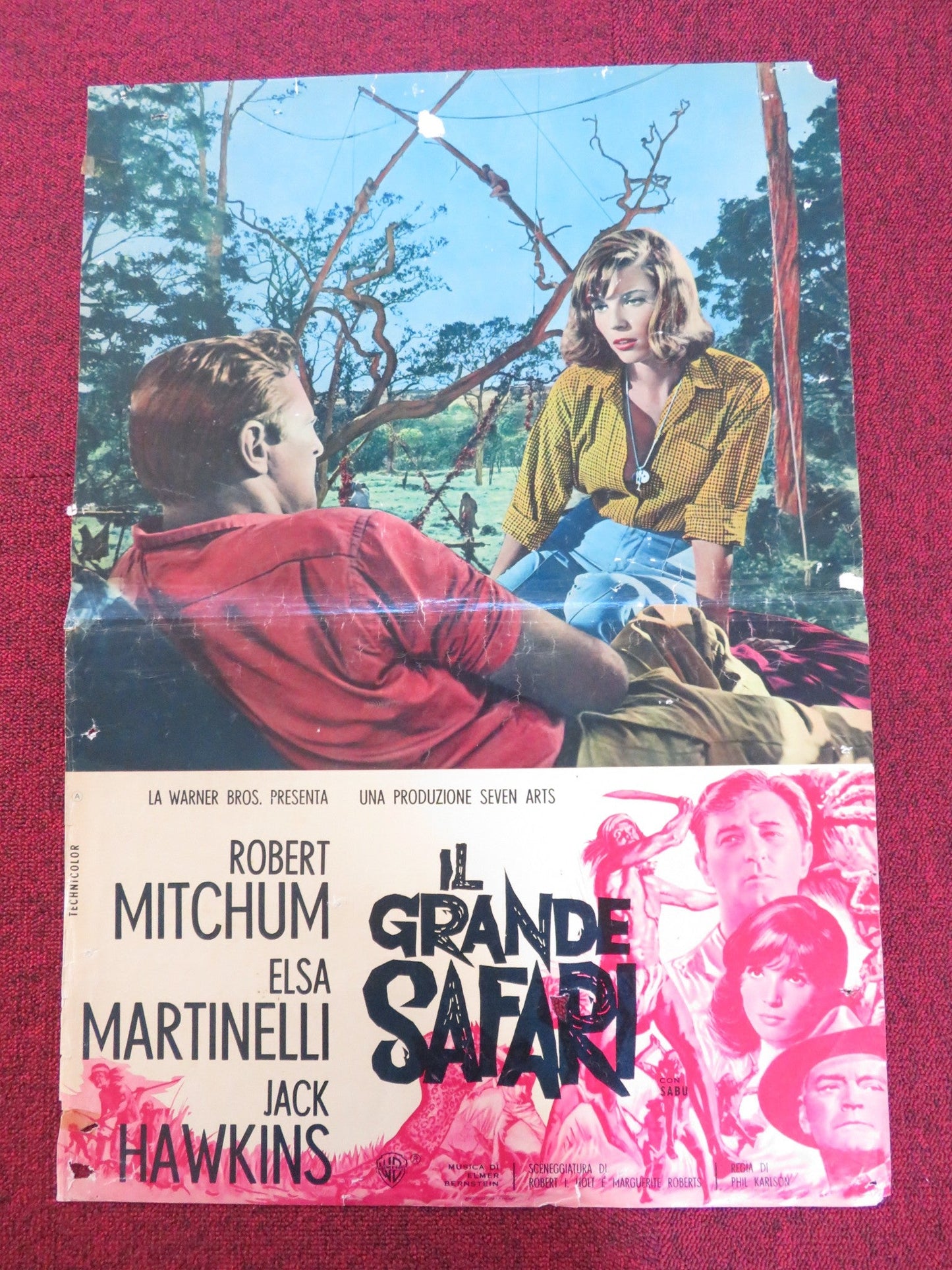 RAMPAGE - C ITALIAN FOTOBUSTA POSTER ROBERT MITCHUM ELSA MARTINELLI 1963 Rendezvous Cinema Movie posters