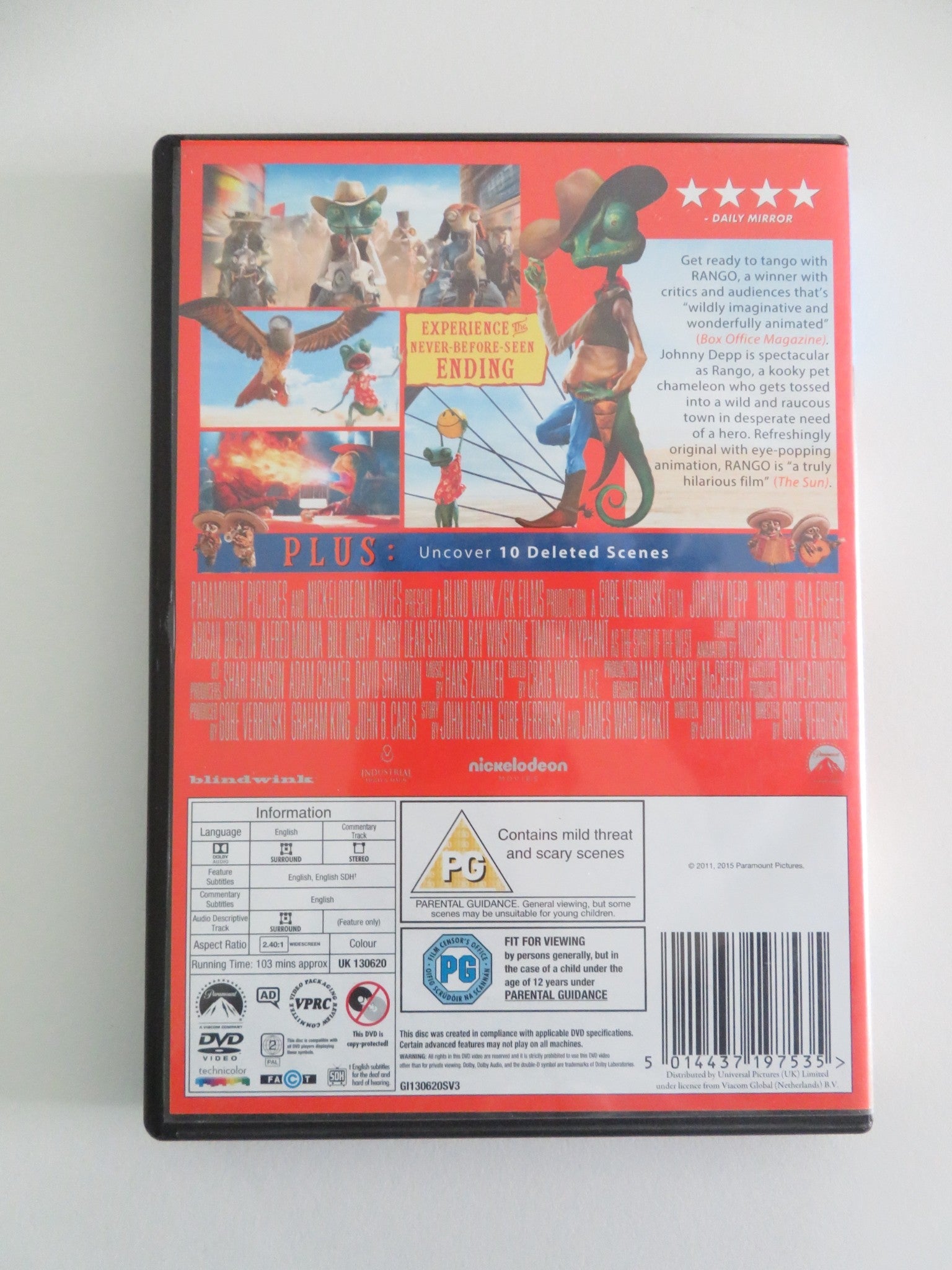 RANGO (DVD) JOHNNY DEPP ISLA FISHER 2011 REGION 2 Movie posters