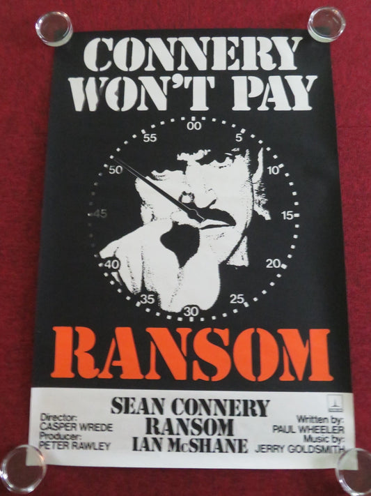 RANSOM UK ONE SHEET ROLLED POSTER SEAN CONNERY IAN MCSHANE 1974 Movie posters