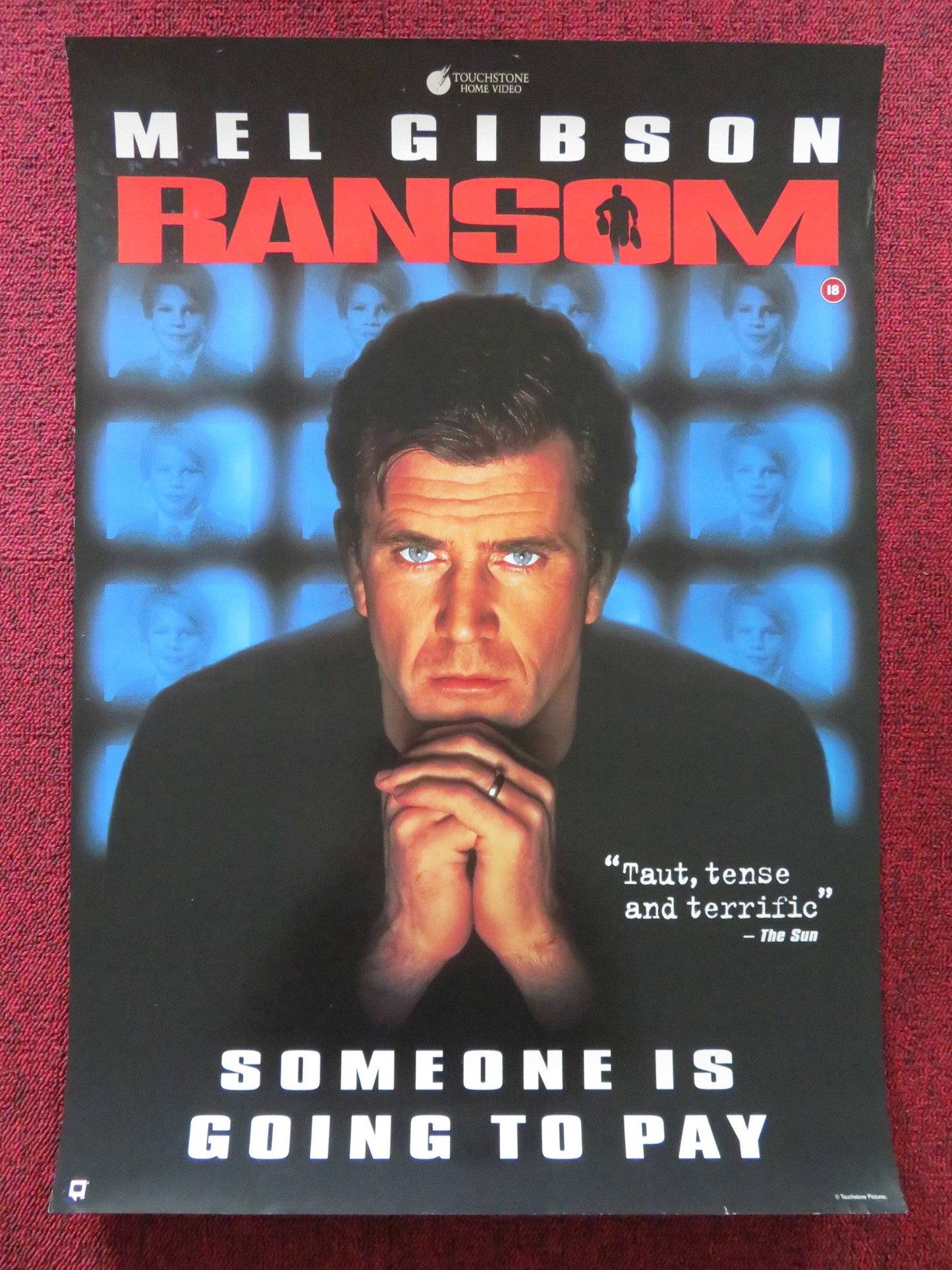 RANSOM VHS VIDEO POSTER MEL GIBSON RENE RUSSO 1996 Rendezvous Cinema Movie posters