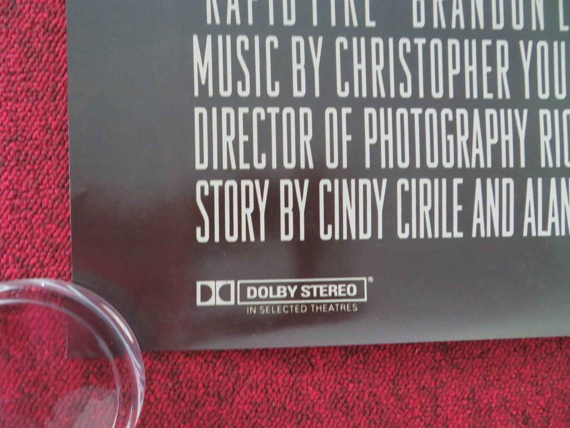 RAPID FIRE TRI FOLDED ONE SHEET ROLLED POSTER BRANDON LEE POWERS BOOTHE 1992 Movie posters