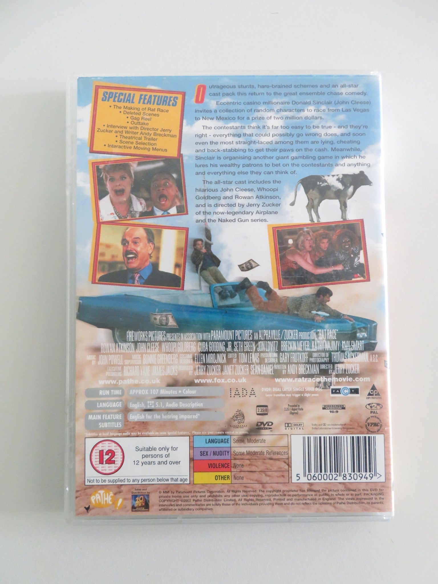 RAT RACE (DVD) ROWAN ATKINSON JOHN CLEESE 2001 REGION 2 Movie posters