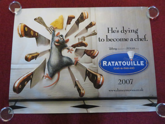 RATATOUILLE - A UK QUAD ROLLED POSTER DISNEY PATTON OSWALT IAN HOLM 2007 - Rendezvous Cinema