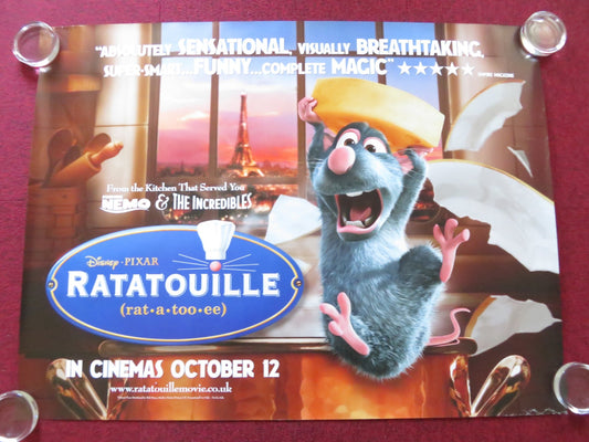 RATATOUILLE UK QUAD ROLLED POSTER PATTON OSWALT IAN HOLM 2007 Rendezvous Cinema Movie posters