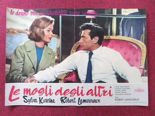 RAVISHING - A ITALIAN FOTOBUSTA POSTER ROBERT LAMOUREUX SYLVA KOSCINA 1960 Rendezvous Cinema Movie posters