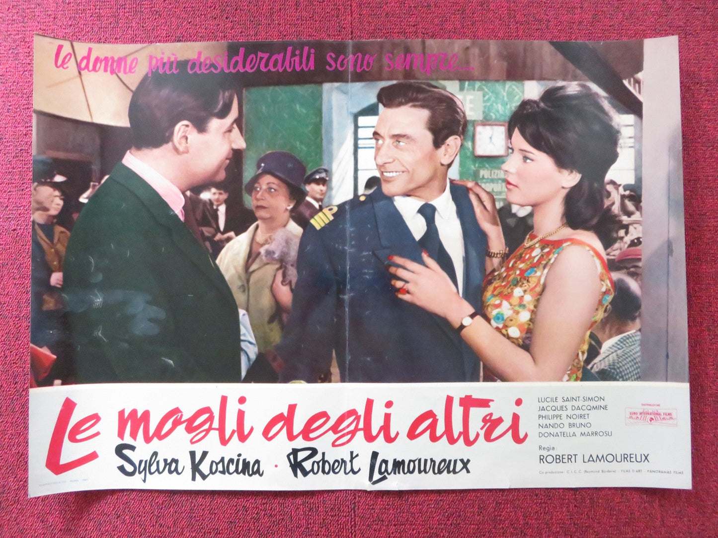 RAVISHING - C ITALIAN FOTOBUSTA POSTER ROBERT LAMOUREUX SYLVA KOSCINA 1960 Rendezvous Cinema Movie posters