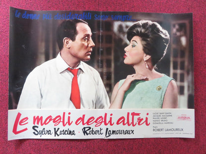 RAVISHING - D ITALIAN FOTOBUSTA POSTER ROBERT LAMOUREUX SYLVA KOSCINA 1960 Rendezvous Cinema Movie posters