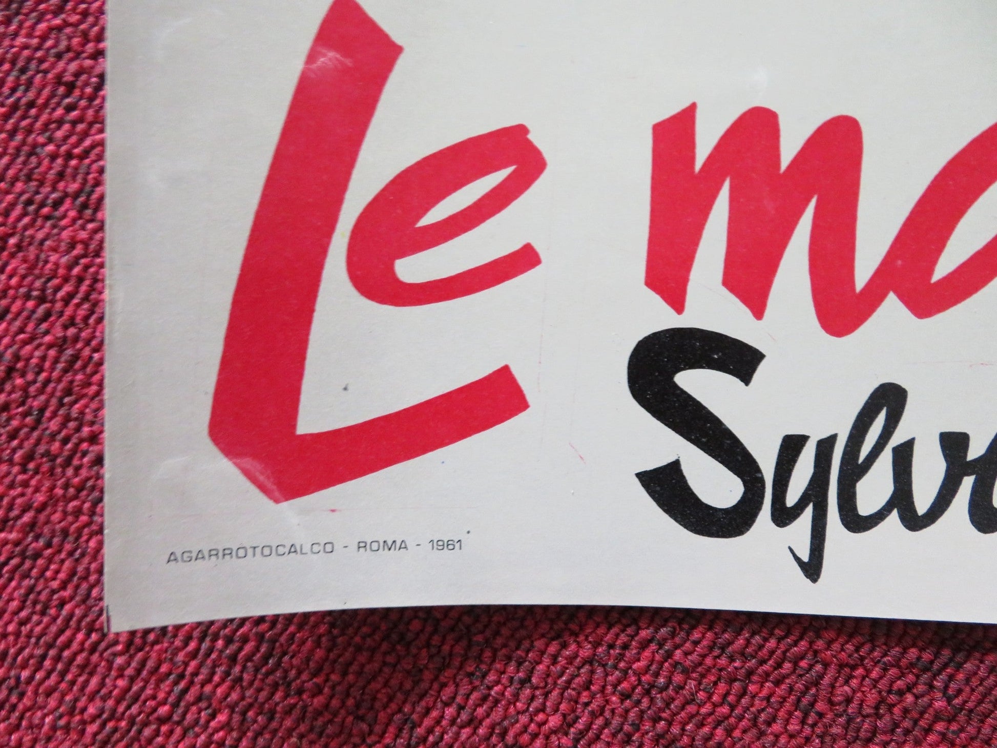 RAVISHING - E ITALIAN FOTOBUSTA POSTER ROBERT LAMOUREUX SYLVA KOSCINA 1960 Rendezvous Cinema Movie posters