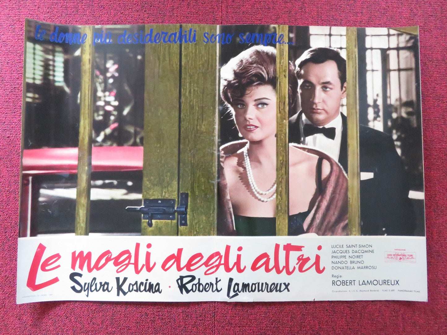 RAVISHING - E ITALIAN FOTOBUSTA POSTER ROBERT LAMOUREUX SYLVA KOSCINA 1960 Rendezvous Cinema Movie posters