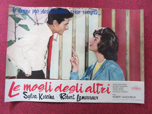 RAVISHING - F ITALIAN FOTOBUSTA POSTER ROBERT LAMOUREUX SYLVA KOSCINA 1960 Rendezvous Cinema Movie posters