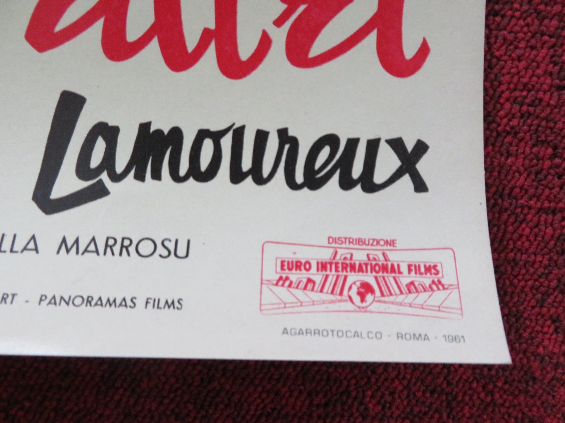 RAVISHING - H ITALIAN FOTOBUSTA POSTER ROBERT LAMOUREUX SYLVA KOSCINA 1960 Rendezvous Cinema Movie posters